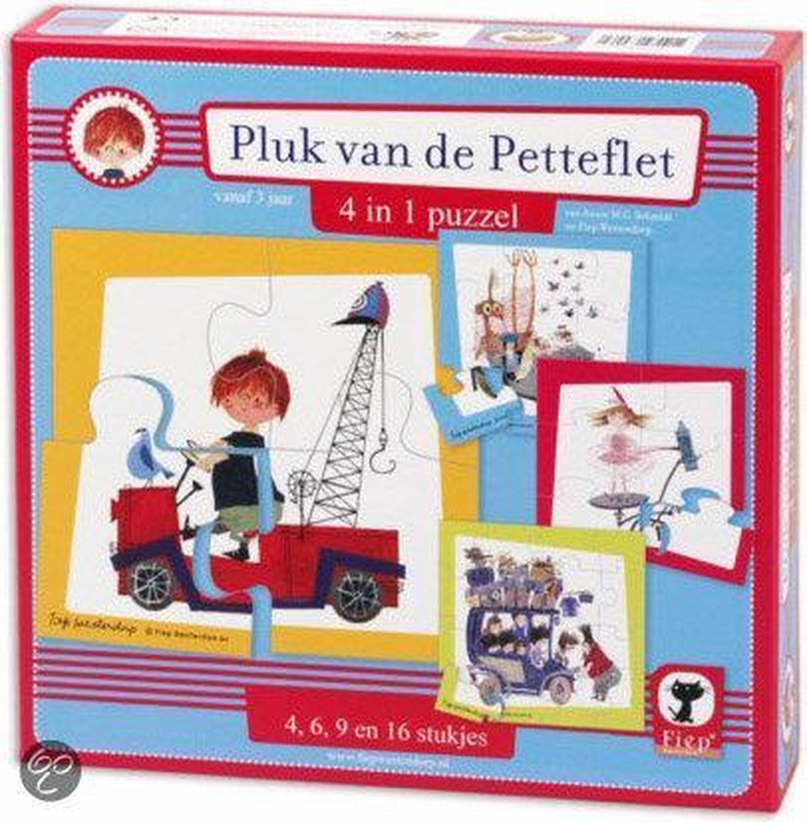 Pluk van de Petteflet 4 in 1 puzzel