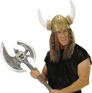 Zilverkleurige vikingbijl - Verkleedattribuut