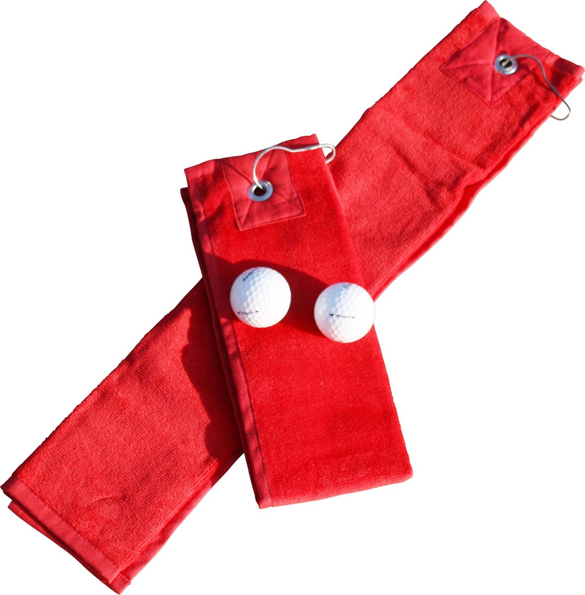 A&R Golf Handdoekje DeLuxe Velours Fire Red 400 gram - set 5 stuks