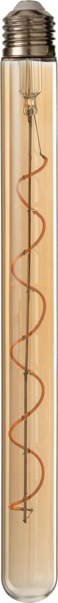 J-Line Ledlamp In Doos Spiraal Glas Geel/Goud E27