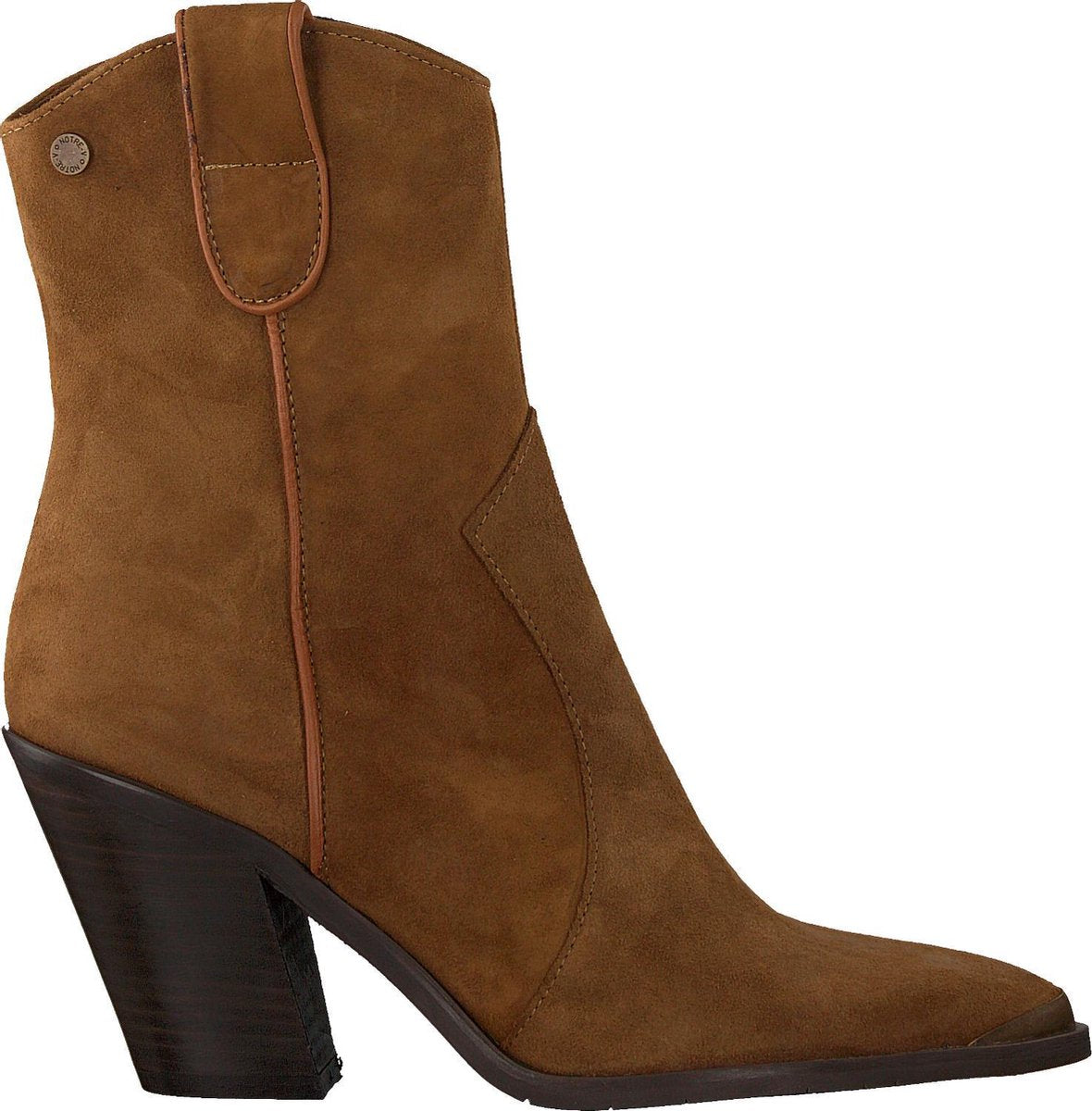 Notre-V Ah42 Enkellaarsjes - Enkelboots - Dames - Cognac - Maat 41