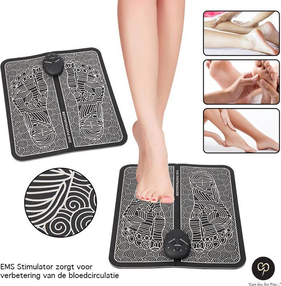 Carefree Voetmassage apparaat - Voetmassage - + GRATIS Batterijen - Verbeter bloedcirculatie - Acupressuur - EMS trainer -  Voetmassage apparaat bloedsomloop -