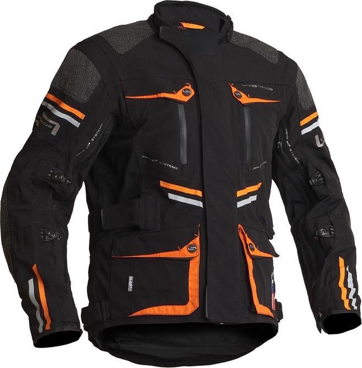 Lindstrands Textile Jacket Sunne Black Orange 54