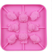 ProductGoods - Siliconen Dierentuin Figuurtjes Bakvorm - 8 Stuks - Dierentuin - Bakvormen