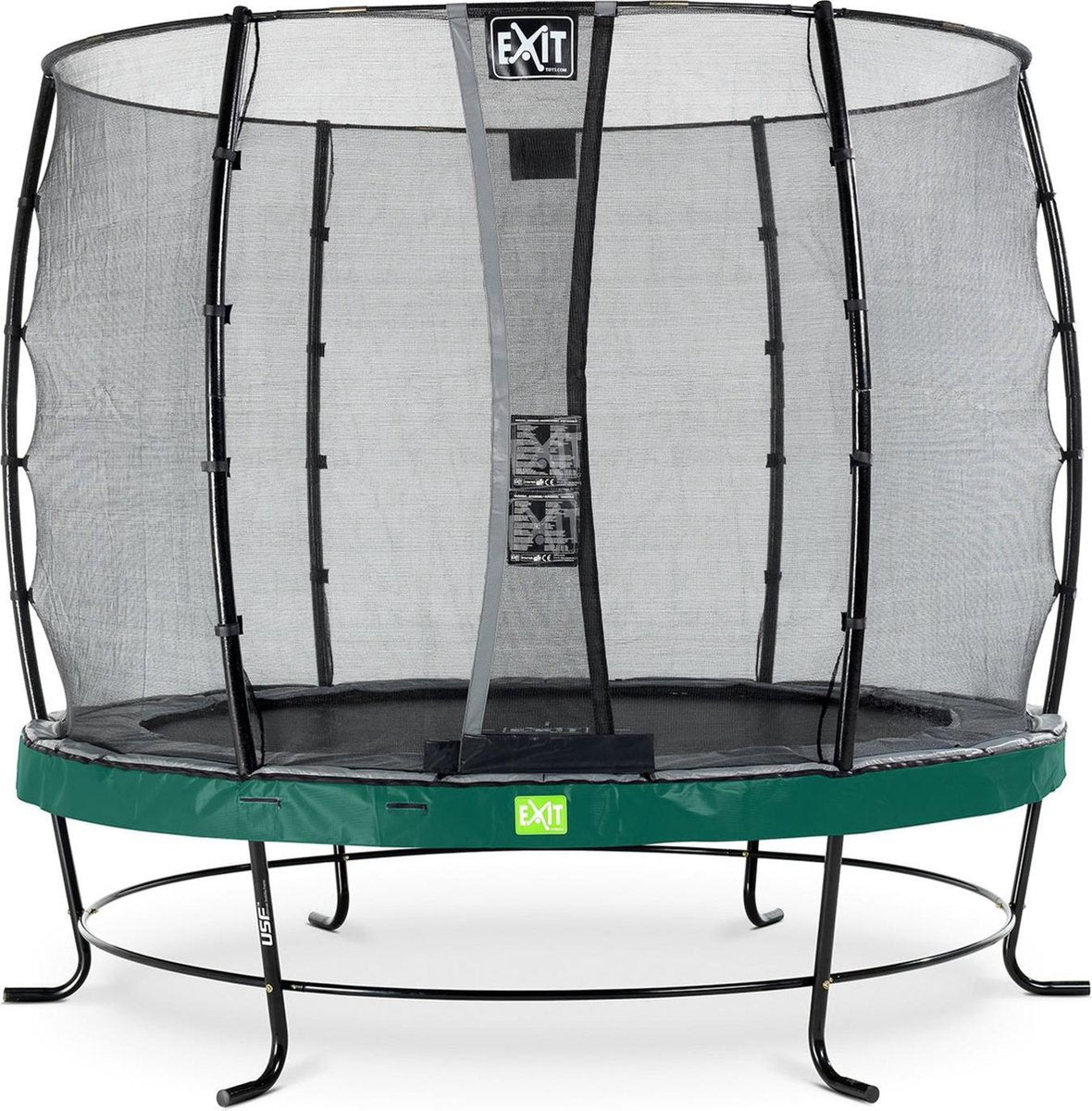Trampoline EXIT Elegant - ø253cm met net Economy - groen