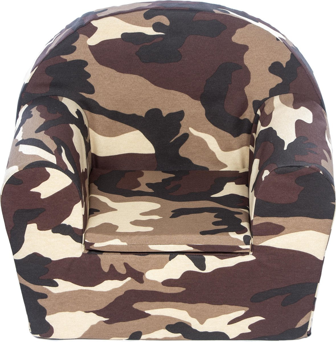 Peuterstoeltje-Kinderfauteuil Camouflage zand