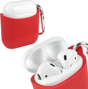 Tuff-luv - Siliconen hoesje voor de Apple airpods  headphones - rood