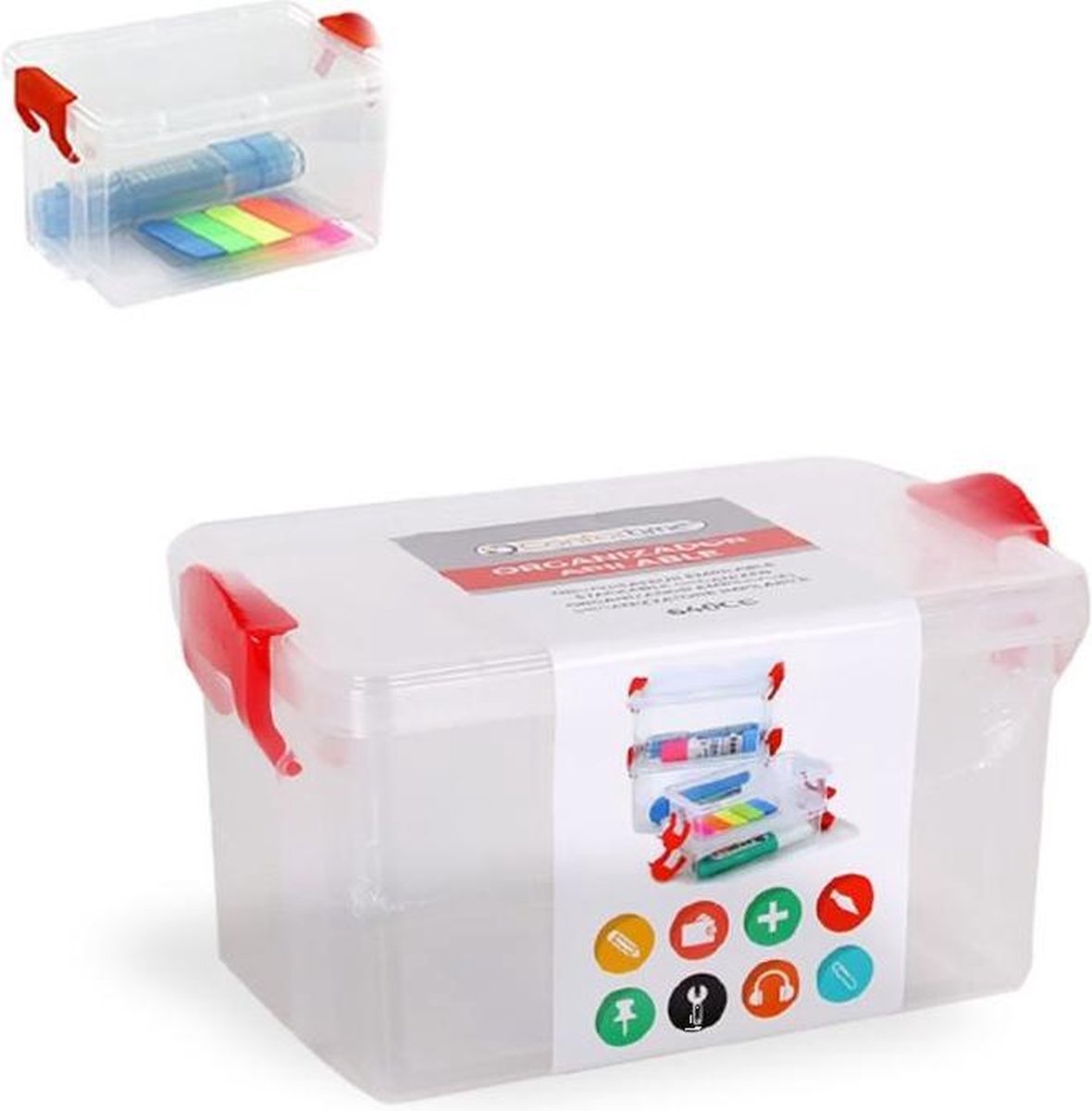 Plastic bakjes met deksel en sluiting Confortime