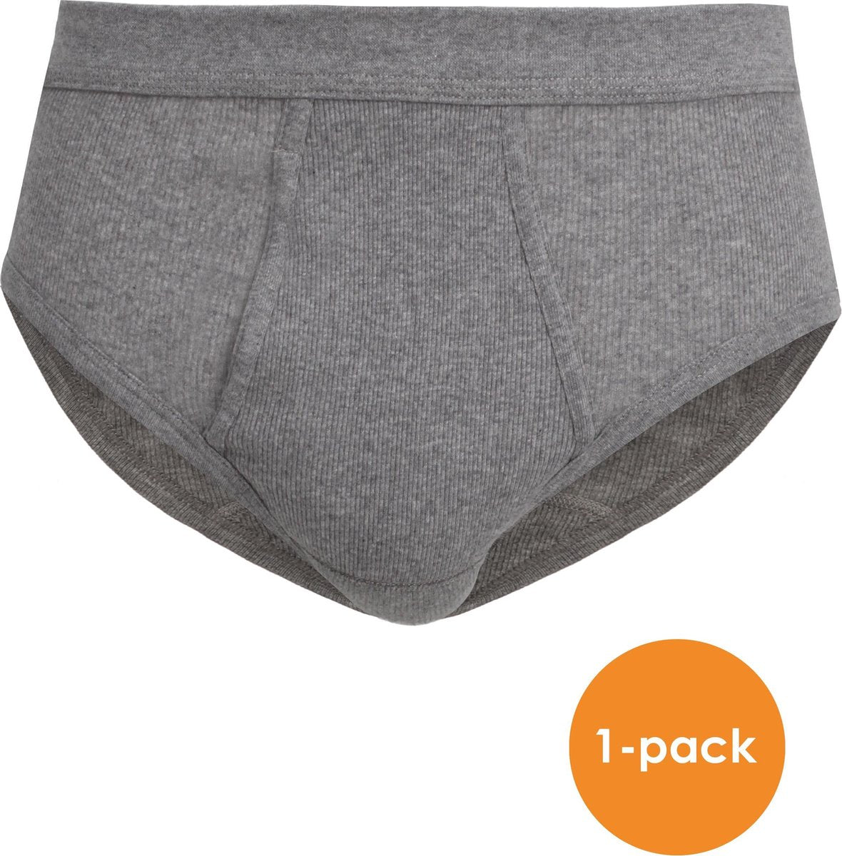 Ceceba heren slip met gulp - dubbelrib (1-pack) - grijs -  Maat: XXL