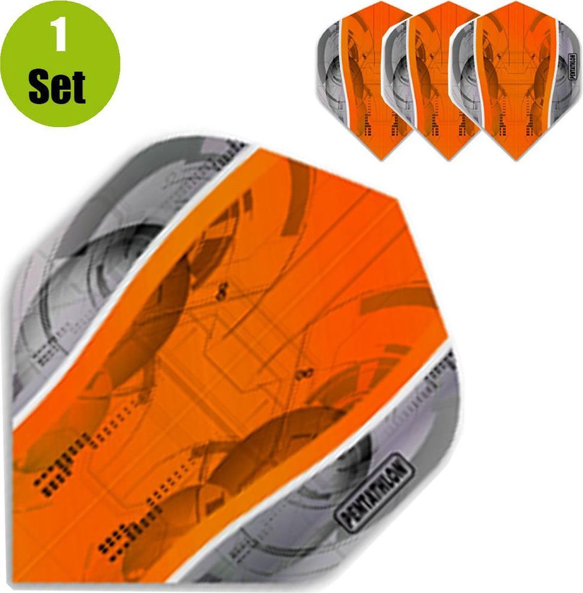 Pentathlon Silver Edge Dartflights - Oranje- ()