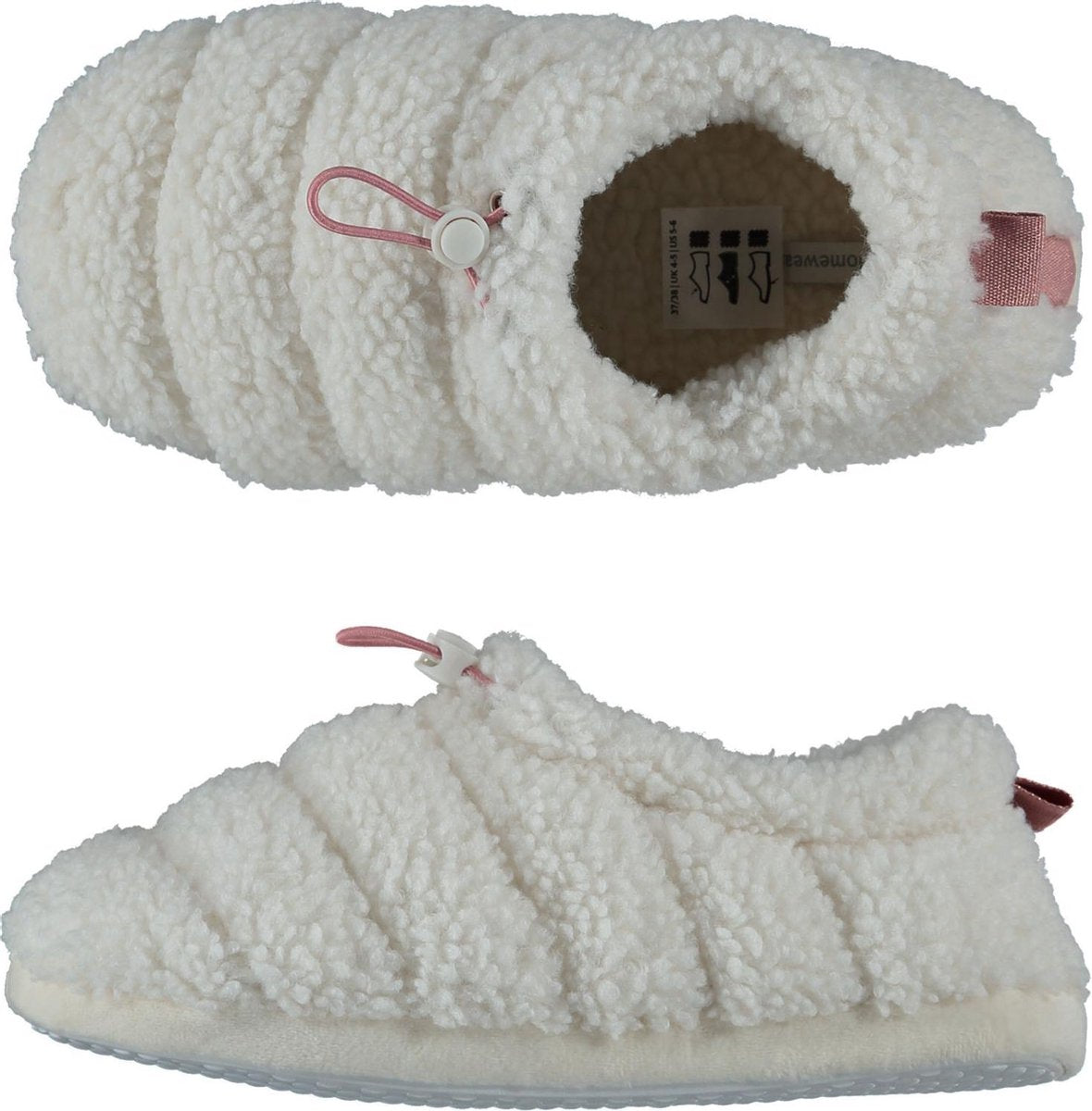 Sloffen - Pantoffels dames - Pantoffels - Sloffen dames - Laag - Wit - Maat 37/38