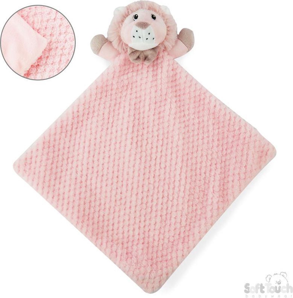 Soft Touch Knuffeldoekje Lion Comforter 30 Cm Polyester Roze