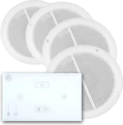 Inbouw stereo set - Systemline E50 inbouw versterker met Bluetooth en vier plafondspeakers - Vochtbestendig - Perfect voor badkamer