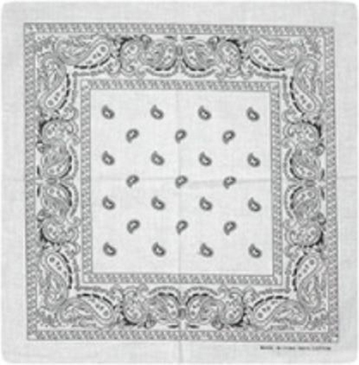 Haarbanden - Bandana - Hoofddoek - Mondbescerming - Zakdoek - Paisley - Wit - Kinderen - Dames