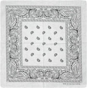 Haarbanden - Bandana - Hoofddoek - Mondbescerming - Zakdoek - Paisley - Wit - Kinderen - Dames
