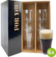 6x Bierglas Dublin 57cl cadeauset | Onbreekbare kunststof / plastic drinkglazen