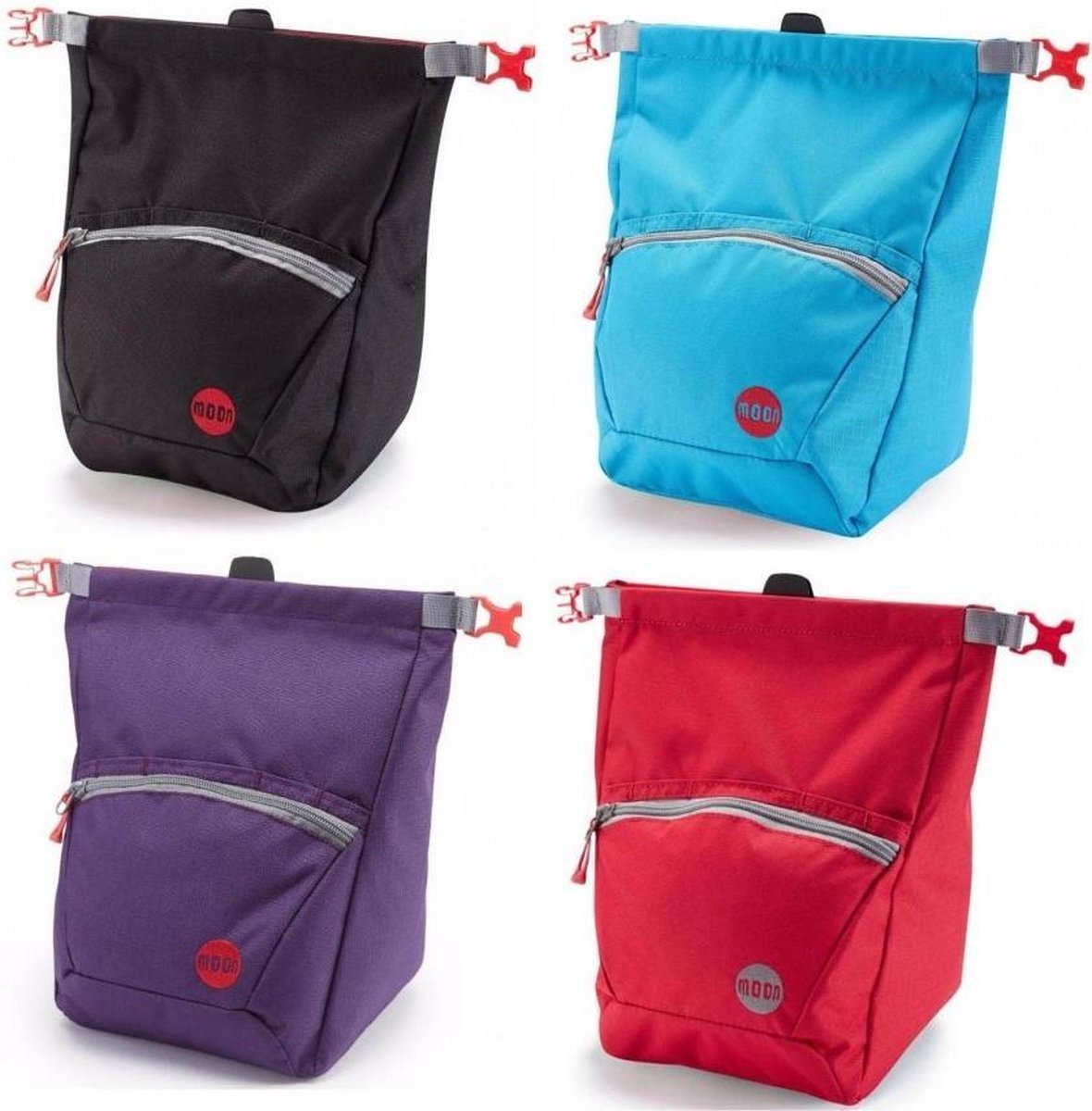 Moon Climbing Bouldering Chalk Bag pofzak voor boulderen Zwart