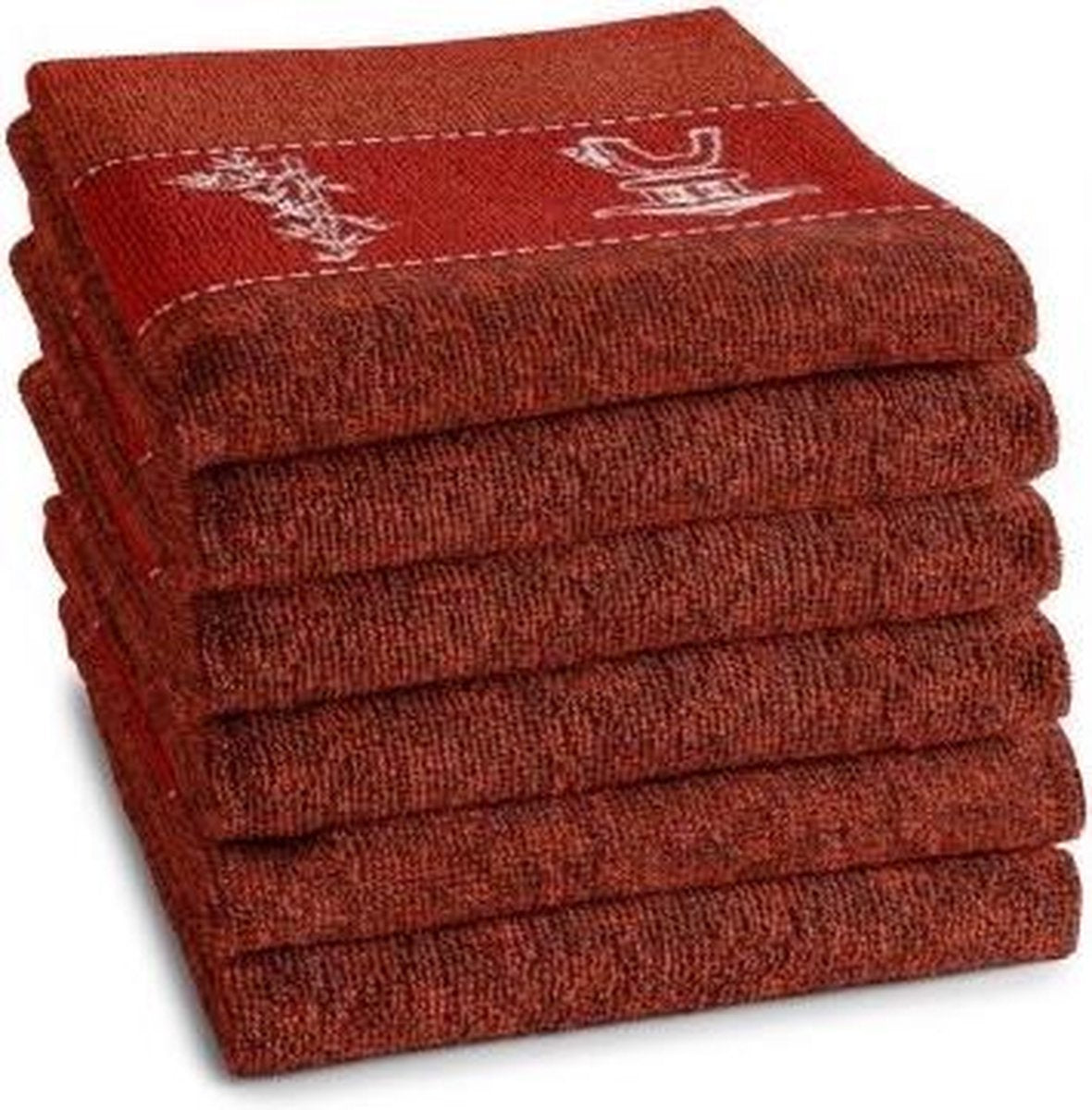 DDDDD Haru - Keukendoek - 50x55 cm - Set van 6 - Sienna