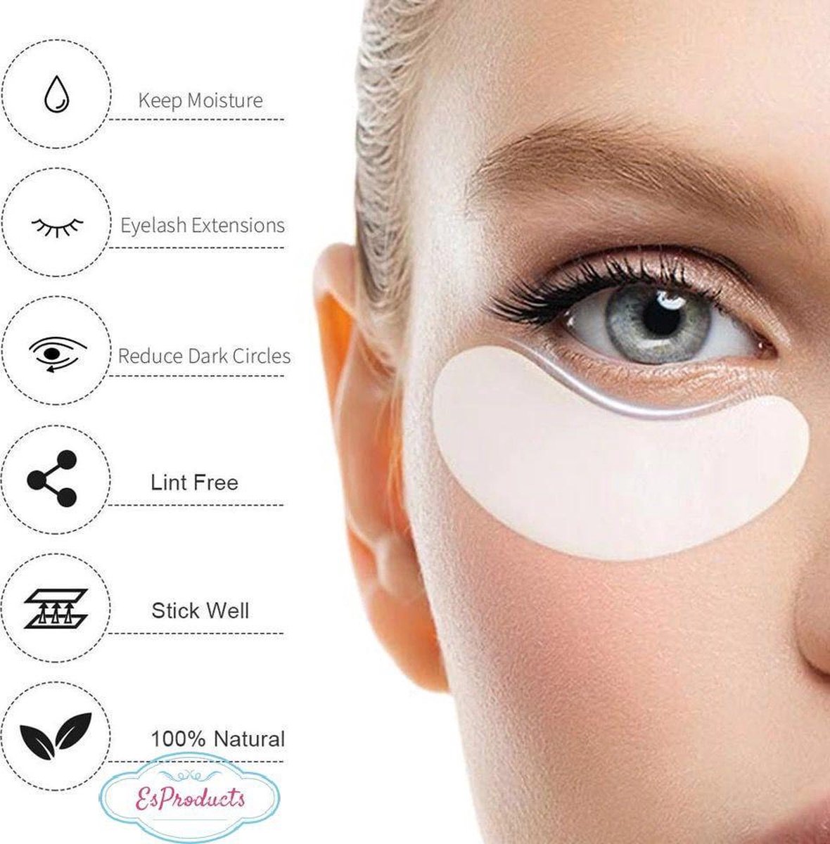 EsProducts® 100 stuks 50 paar Wimper Sticker Pleister Lashes  Extensions Nepwimpers Eye Pad  Patches