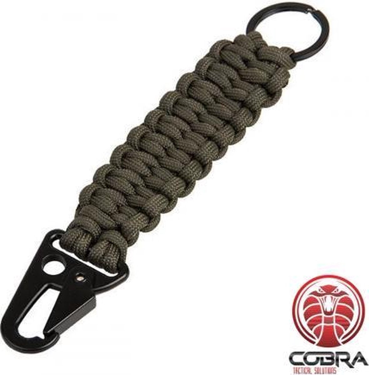 Paracord Quick Unravel keychain “Loops” Army Green