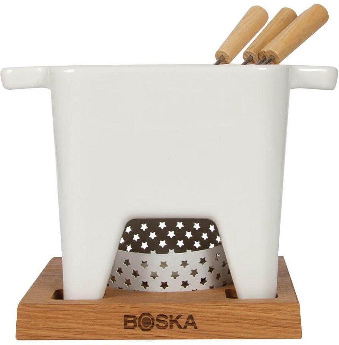 Boska Tapas Fondueset Bianco L - Fondueset - Mag in vaatwasser en magnetron - 600 ml