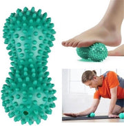 Massage Gun - Massage Bal - Rolmassage Voor Spieren - Peanut - Yoga Fitness - Stress Bal - Spierpijn - Been Hand Pols Voet Nek Rug - 15CM - Donker Groen