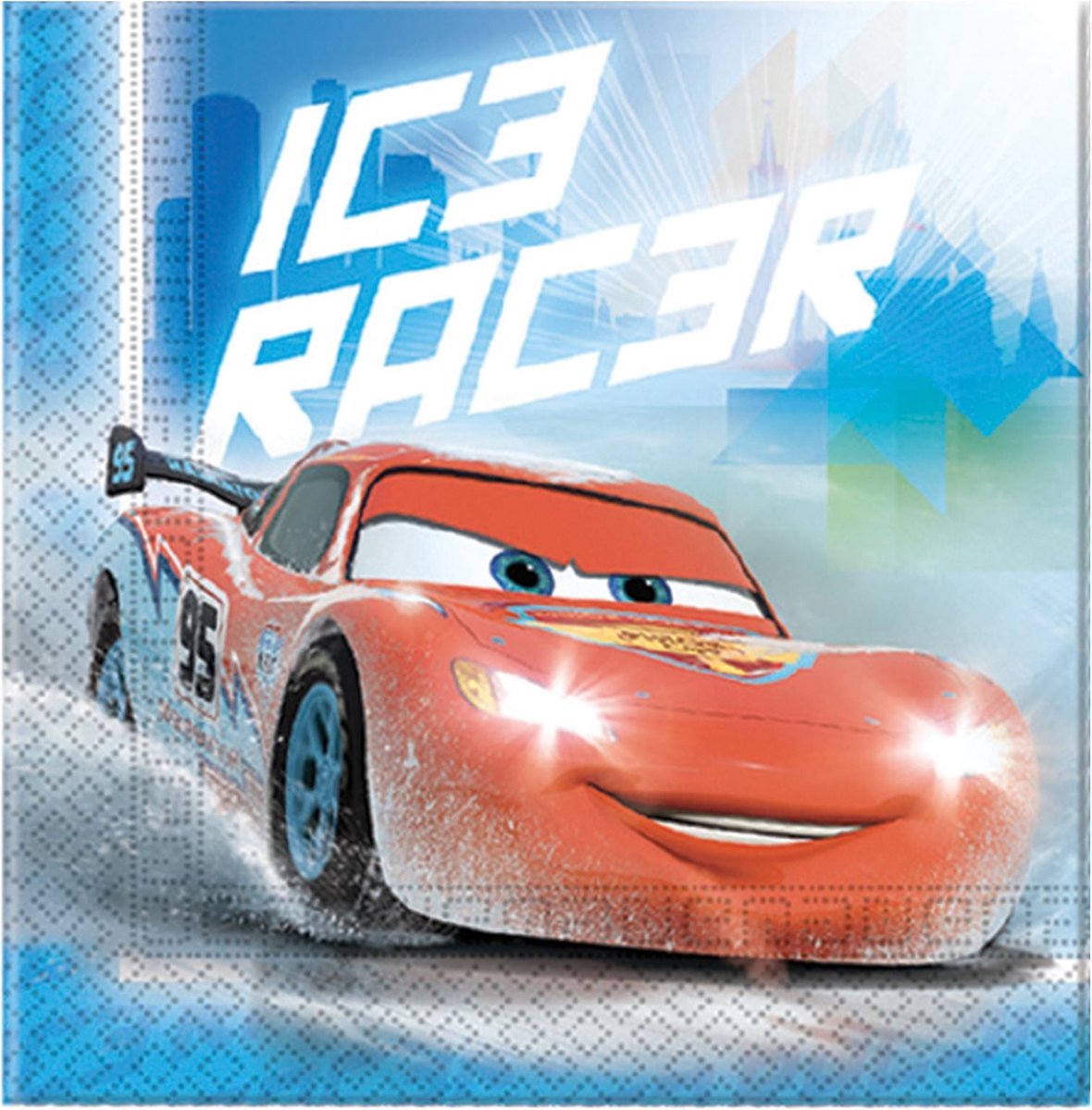 20 papieren Cars Ice™ servetten - Feestdecoratievoorwerp
