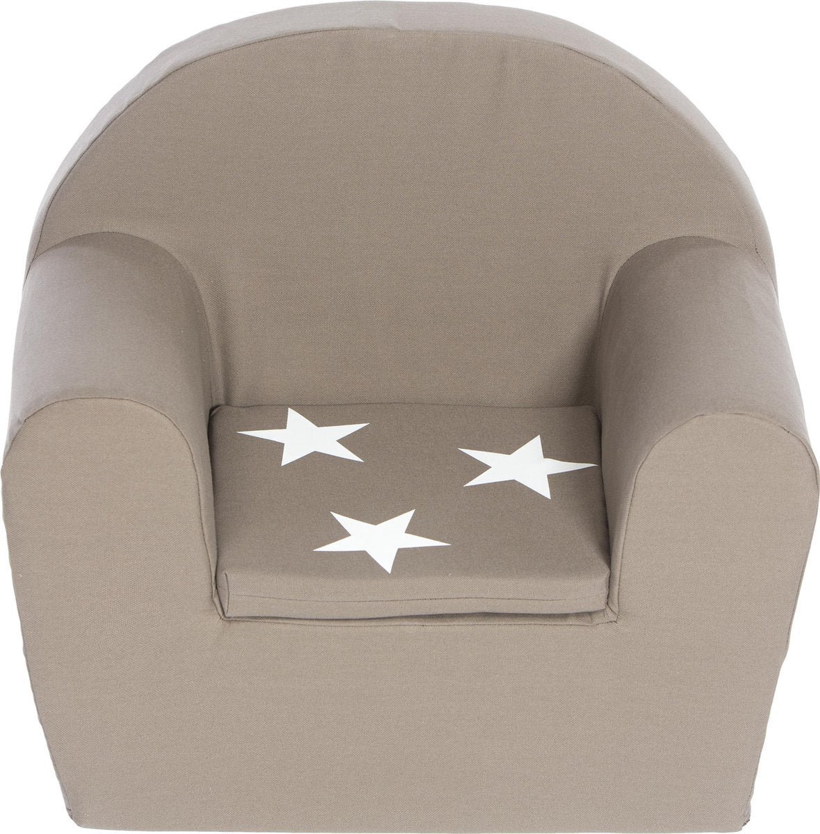 Peuterstoeltje-Kinderfauteuil Taupe+ster