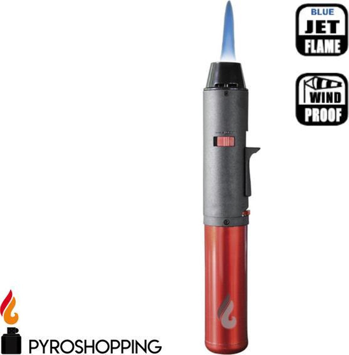 Pyroshopping Pyrotorch C6R Turbo Flame – Rood