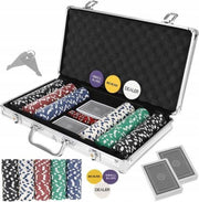 Texas Strong 300 Pokerfiches poker set + koffer + Kaartenschudmachine -  Pokerset - Texas Holdem - Casino Style - Viva Las vegas