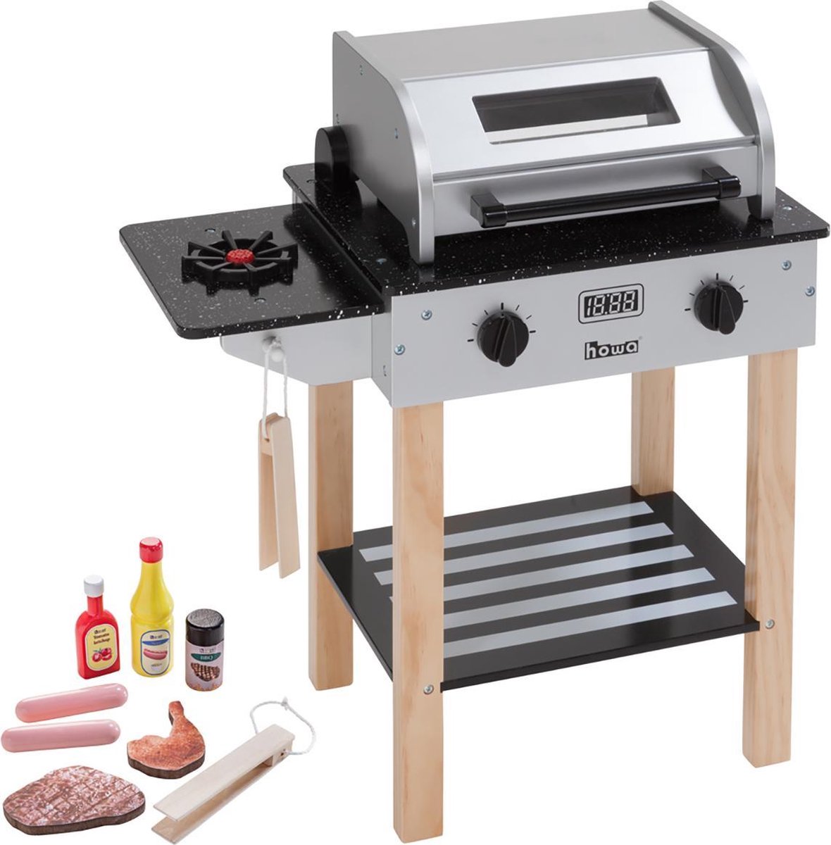 howa Houten Speelgoed BBQ Barbecue met Accessoires 4821