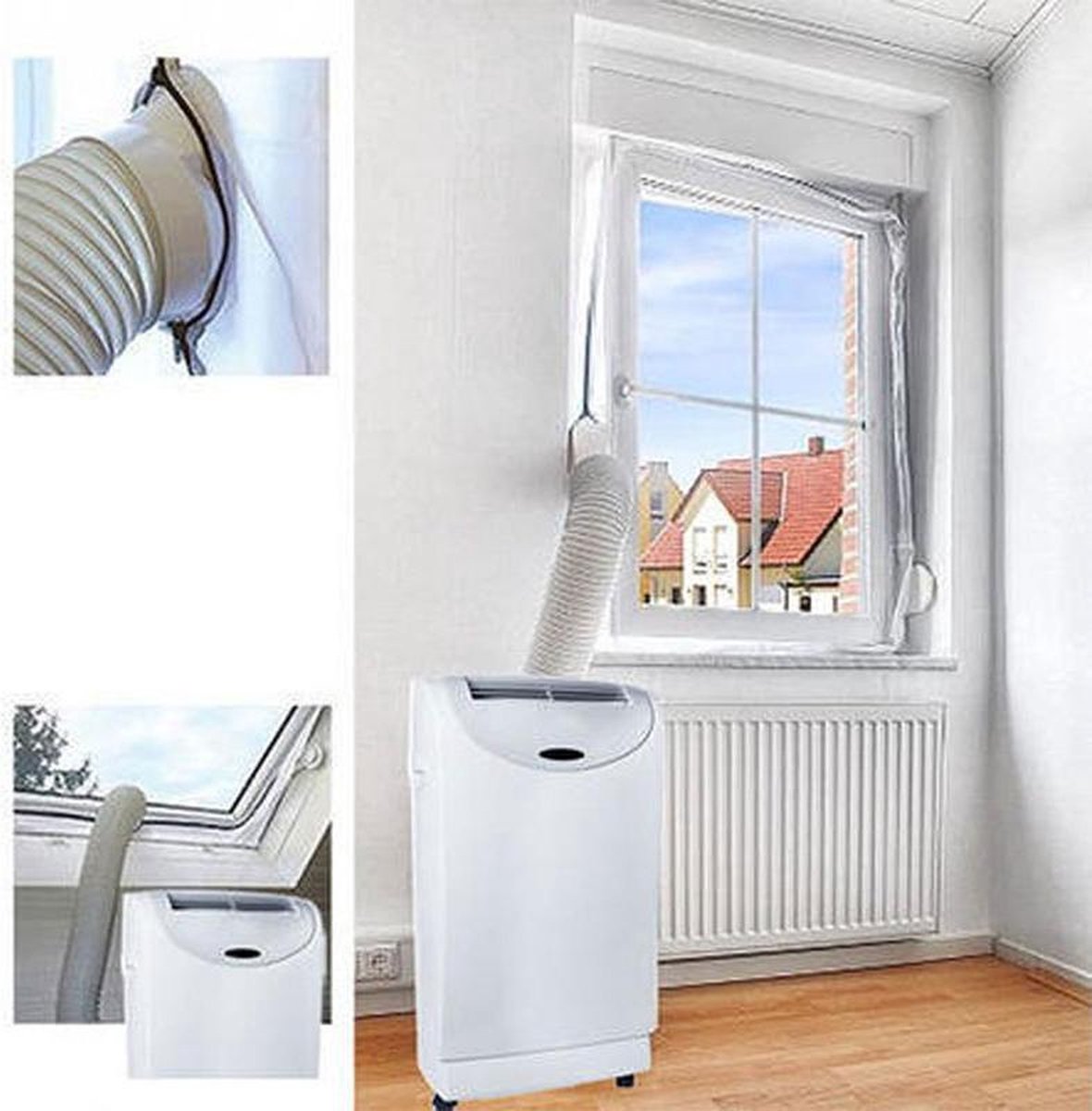 Merkloos - Airco raamafdichtingskit - 400 cm