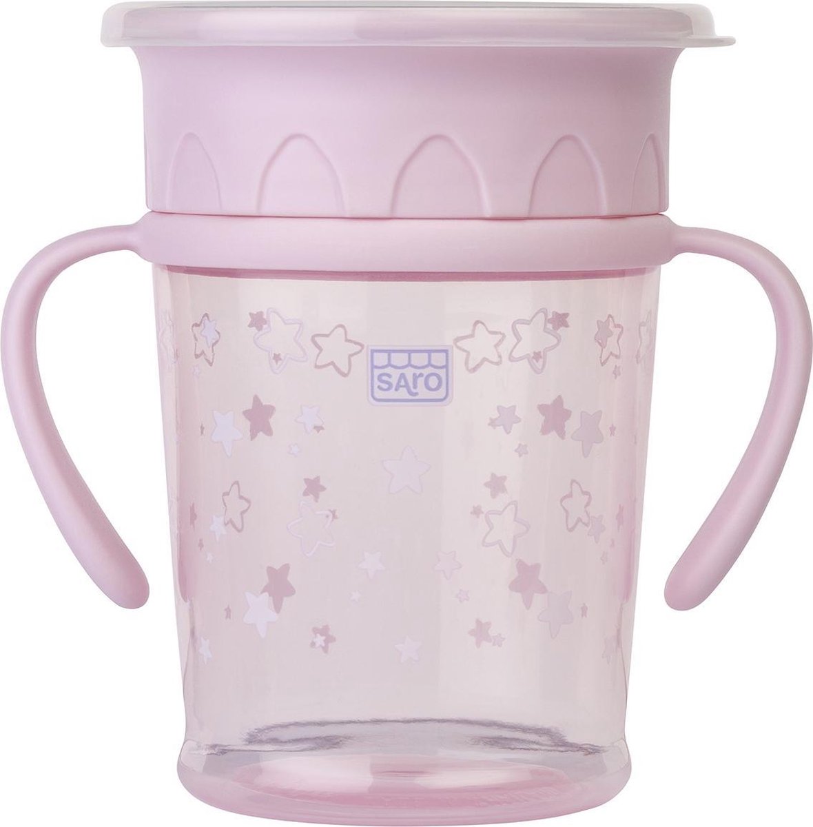 Saro Drinkbeker 360° Anti-mors Amazing Cup Met Handvat Roze