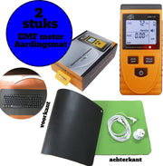 Elektromagnetische Straling Detector + Aardingsmat 25x60cm - Draagbare EMF Meter - Earthing - Aardingsmeter
