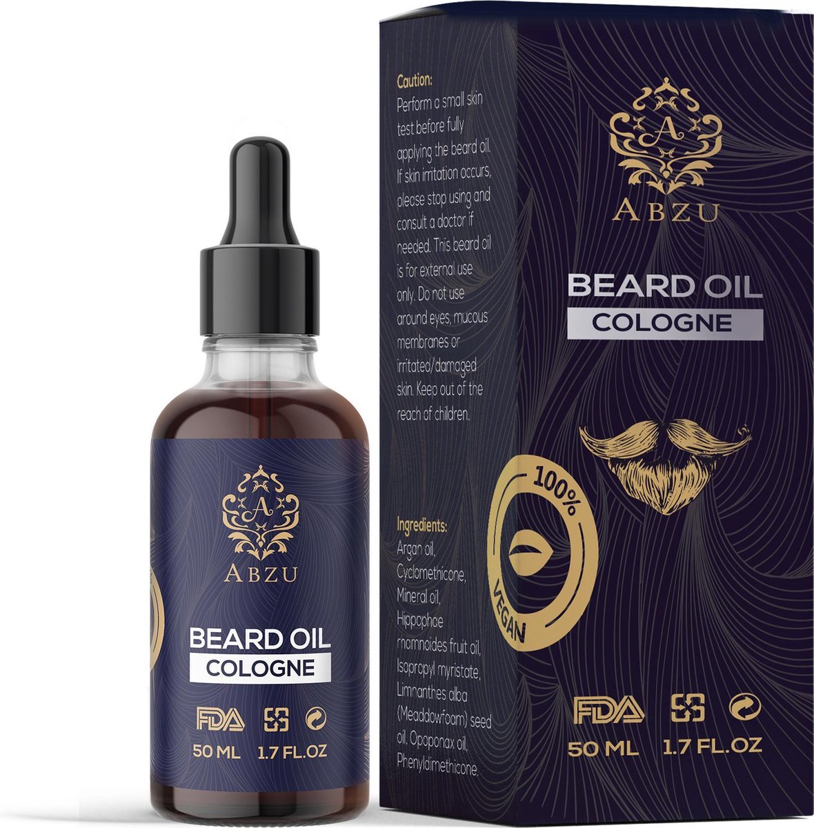 Abzu Vegan Baardolie Cologne - 50 ml