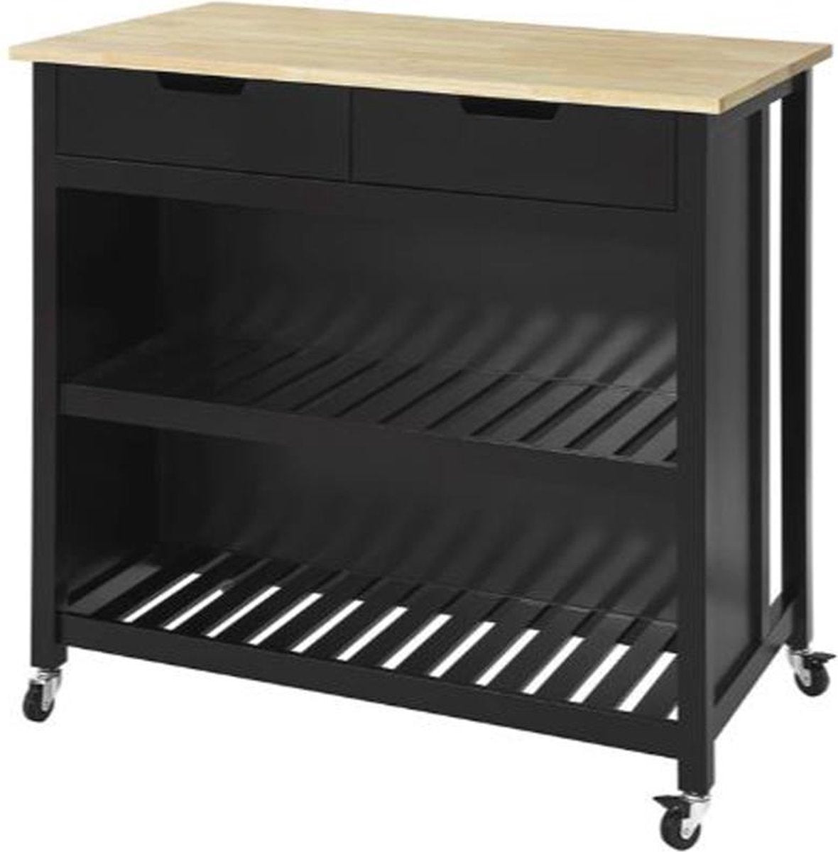 Simpletrade Keukentrolley - Keukeneiland - Lade - 2 schappen - Hout - 100x60x94 cm