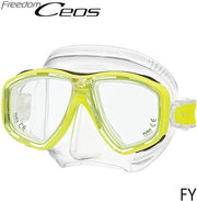 Tusa Ceos Masker transparant siliconen met geel frame
