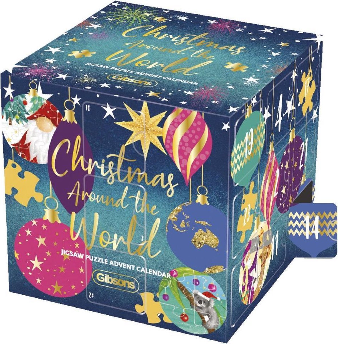 Christmas Around the World Advent Calendar - Gibsons - 1260 stukjes Legpuzzel
