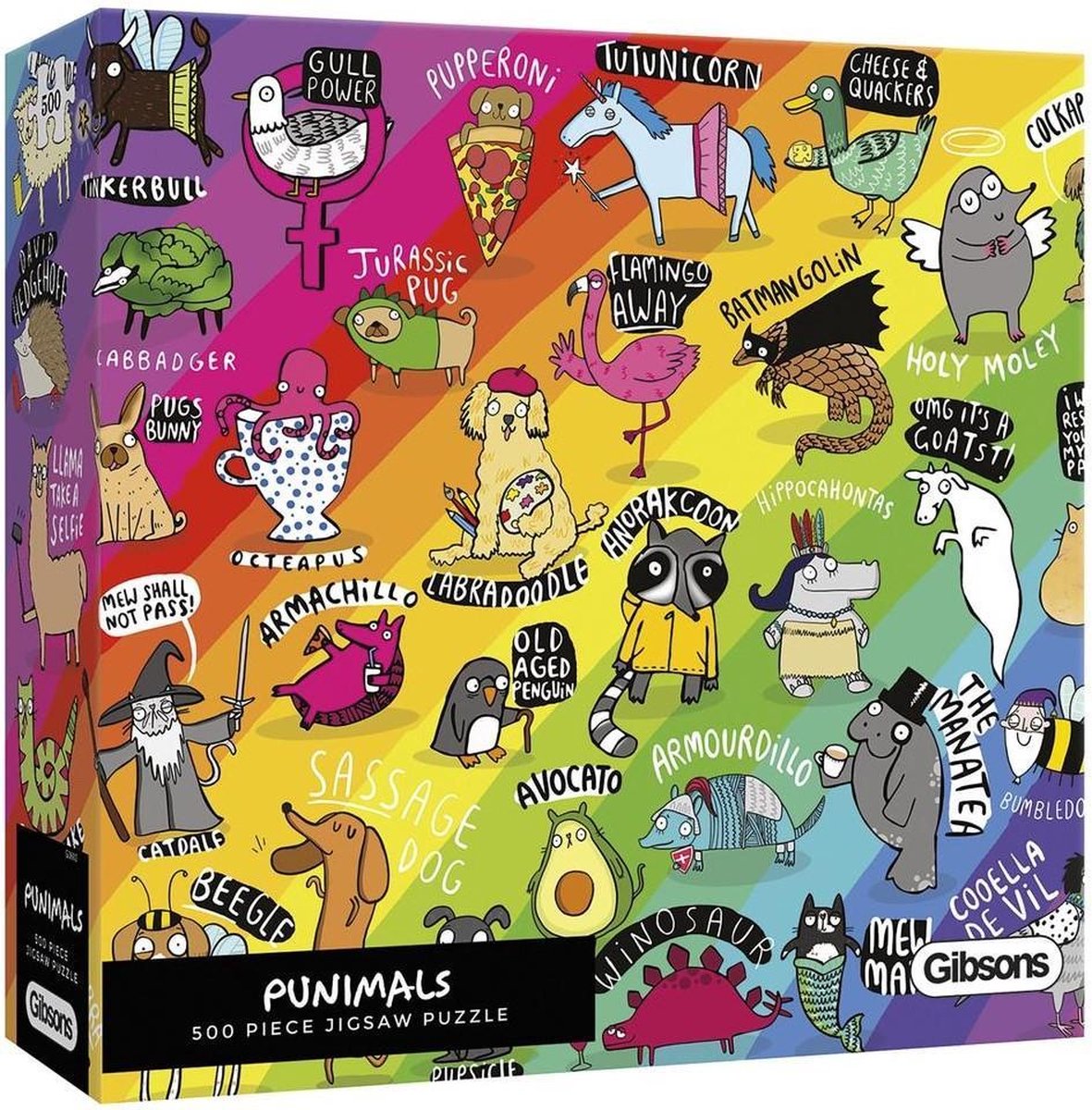 Gibsons puzzel Punimals - 500 stukjes