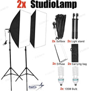 2Pcs Studiolamp Incl. Tas