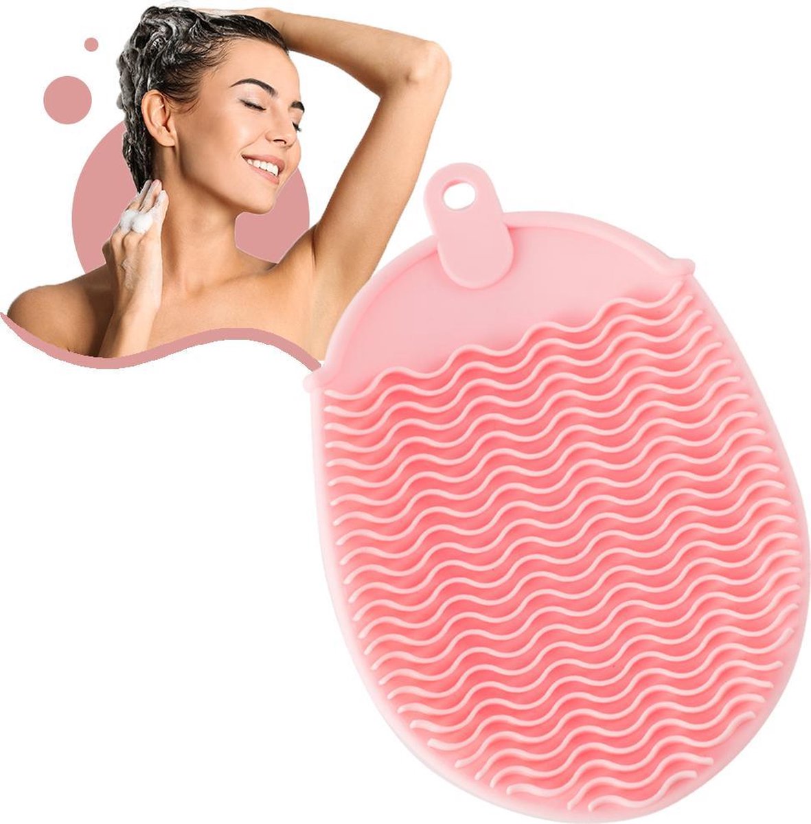 JOLTIA - Siliconen Washandje - Was & Scrubhandschoen - Washandjes - Baby - Volwassenen - Exfoliating glove - Scrub - Lichaam - Hoofd - Beige