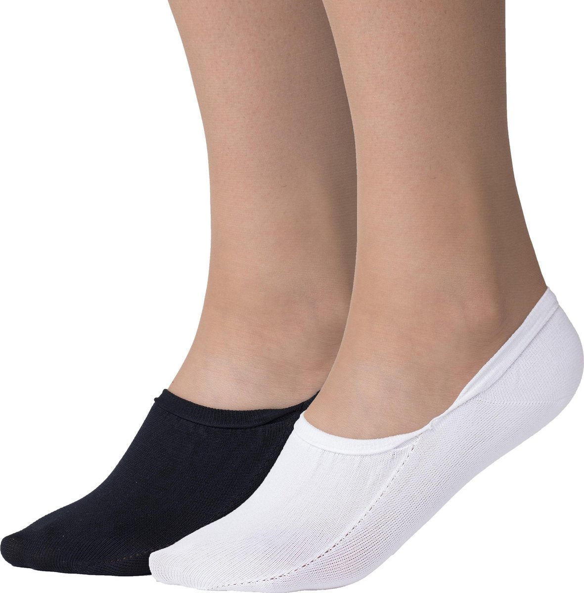 4 Paar sneakersokken extra zacht katoen zwart / wit Multipack Dames Maat 35-38