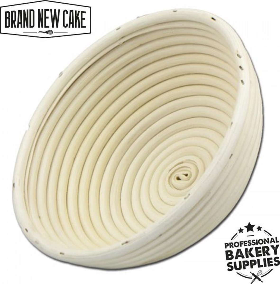 BrandNewCake Rijsmandje Riet Rond Ø22cm (600 tot 800 gram deeg) - Banneton voor Deeg Rijzen en Brood Bakken