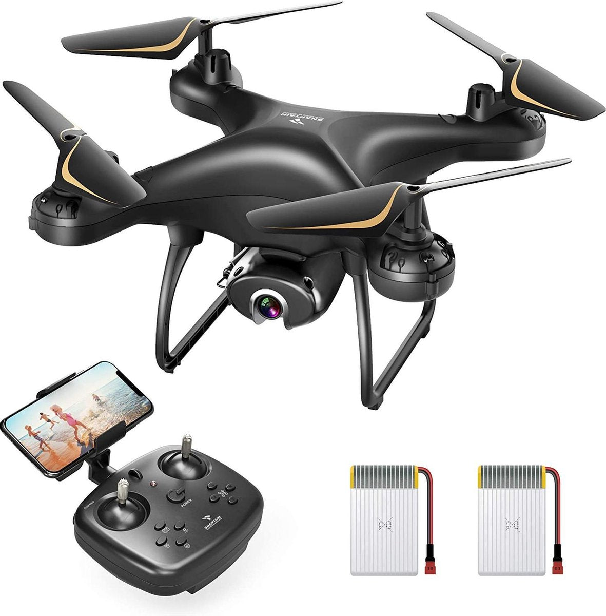 Snaptain SP650 - Drone met Camera - Full HD Camera - 25 Minuten Vliegtijd - Voice Control -  Werkt Ook Met App -Gratis Extra Batterijen