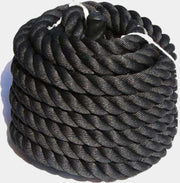 Vortex Sports - Battle Rope - 9 Meter - High Quality - Black - 38mm - Durable Crossfit Fitness Touw