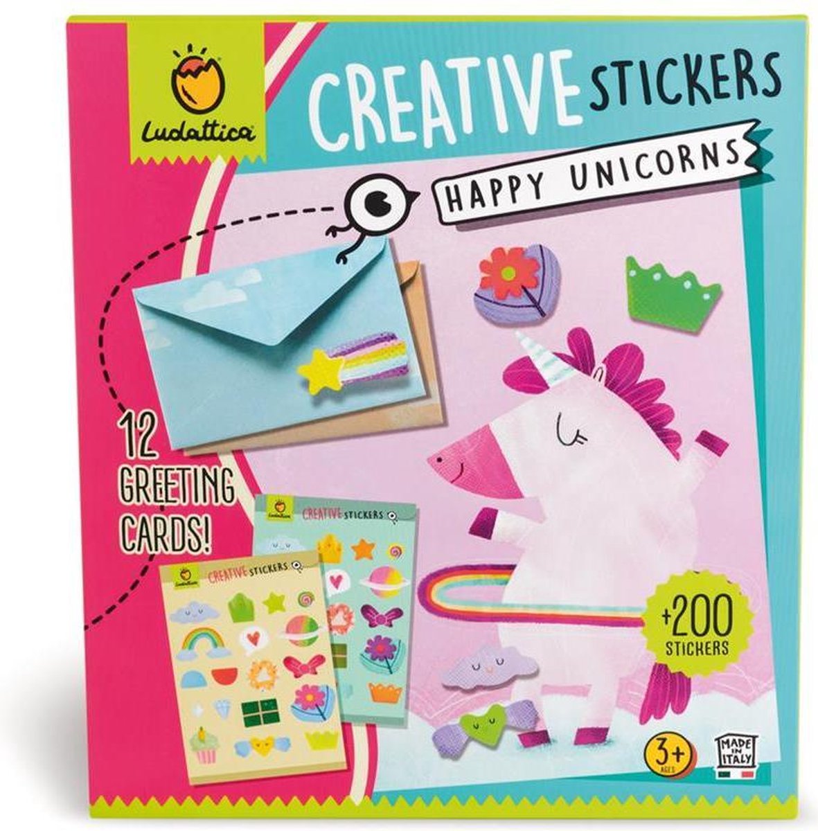 Ludattica Stickers Creative - Happy Unicorns 200 Stuks