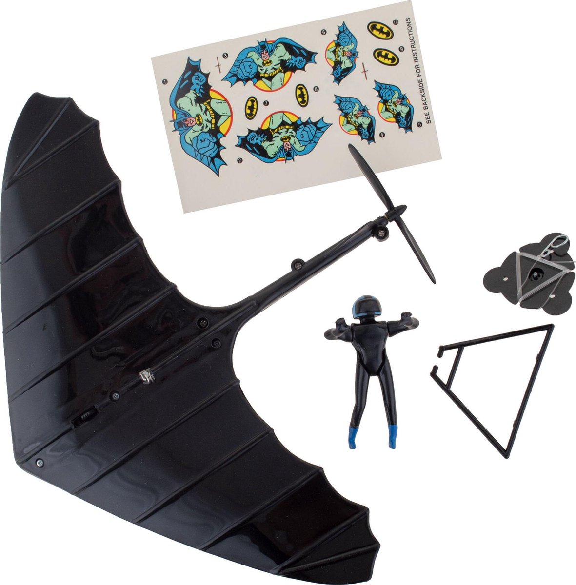 Deltavlieger " BATMAN HANG GLIDER " - Hij vliegt echt - speelgoed vlieger - 30 x 25 x 5 cm