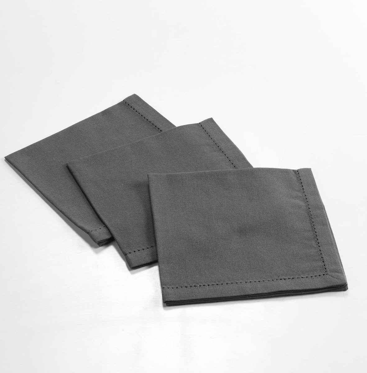 Servetten katoen Charline 40x40cm antraciet