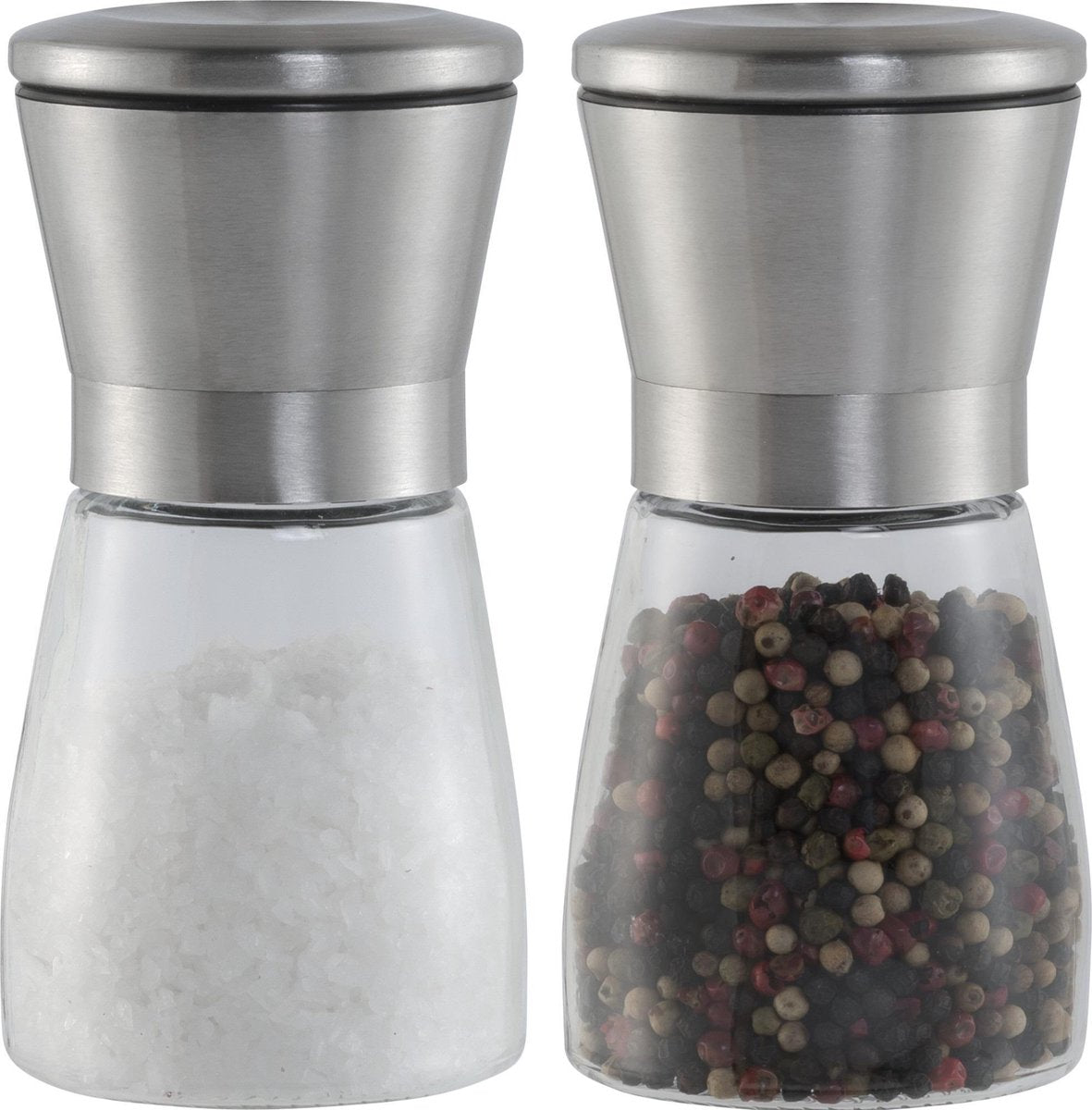 Peper en zout molen set van glas