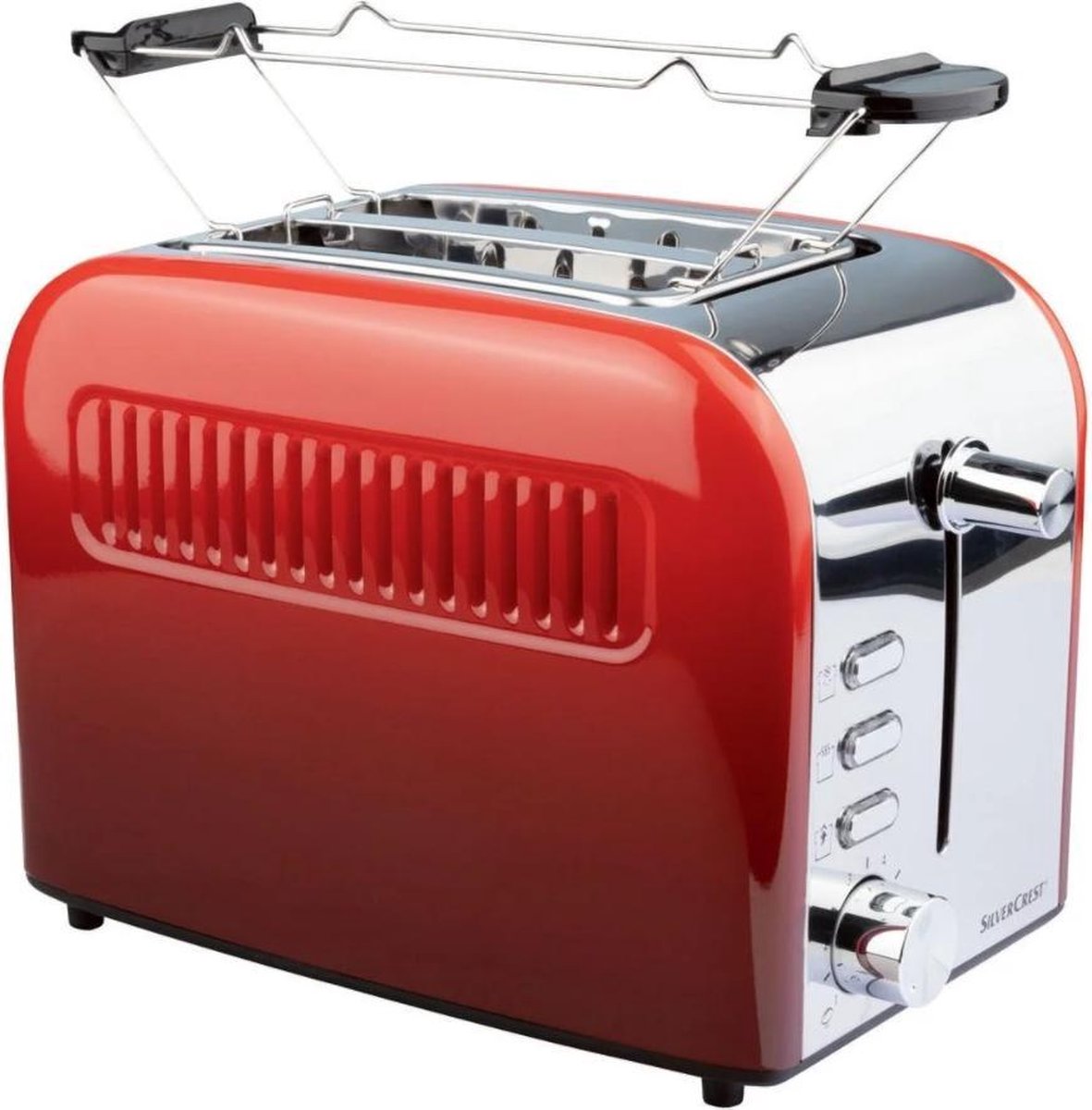 SILVERCREST® Broodrooster Rood - 920W - 6 niveaus - Met opzethouder